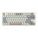 EPOMAKER Galaxy70 無線ゲーミングキーボード 75%アルミニウムメカニカルキーボードBluetooth 5.0/2.4GHz/USB-C有線プログラマブルキーボード ホットスワップ対応クリーミーキーボード 技適認証取得 (ホワイト, Petal 軸)