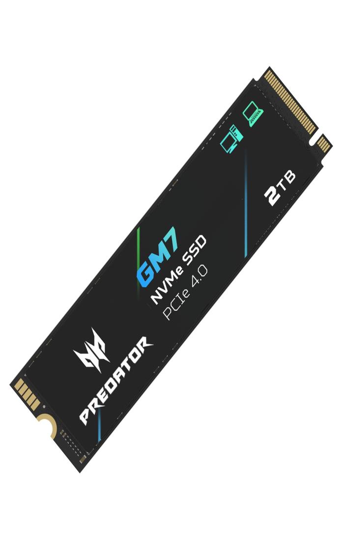 Acer Predator M.2 SSD 2TB GM7 NVMe1.4 2280 PCIe Gen4×4 超高速(最大読み込み：7400MB/s、最大書き込み：6500MB/s) 内蔵SSD 高耐久 3D NAND TLC PS5動作確認済み