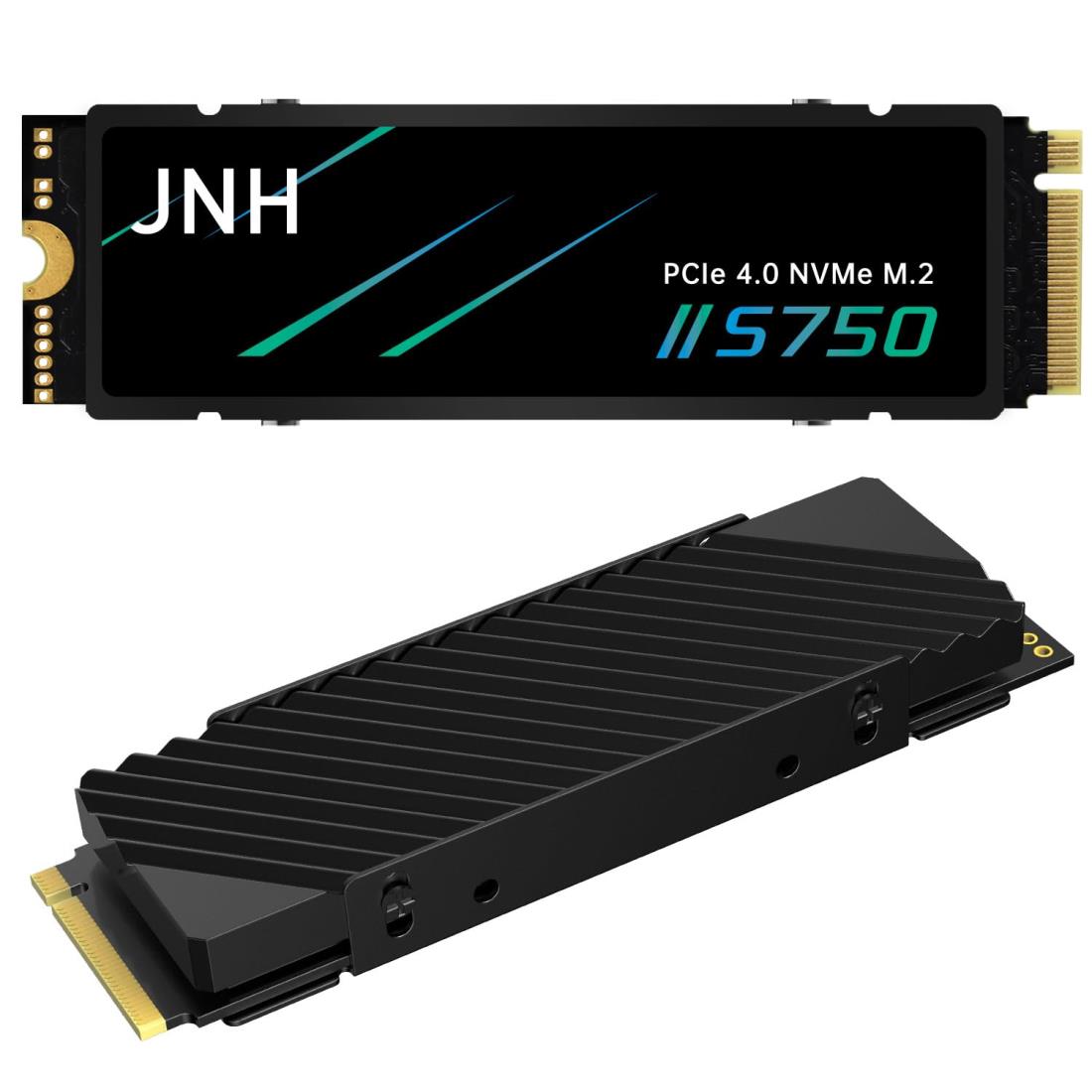 JNH SSD 2TB PCIe Gen4x4 NVMe 1.4 M.2 2280 ヒートシンク搭載 新型PS5 / PS5動作確認済み R:7400MB/s W:6700MB/s 高耐久3D NAND TLC S750 国内正規品