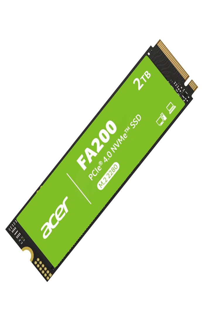 Acer M.2 SSD 2TB FA200 NVMe1.4 2280 PCIe Gen4×4 超高速(最大読み込み：7200MB/s、最大書き込み：6200MB/s) 内蔵SSD PS5/PS5 Pro動作確認済み 高耐久 3D NAND