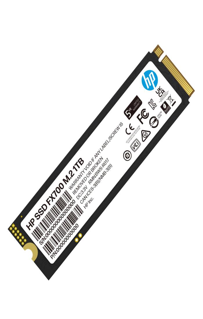 HP FX700 1TB SSD NVMe2.0 M.2 Type 2280 PCIe Gen4×4 最大読込：7200MB/s (R:7200MB/s、W:6200MB/s) 内蔵SSD 高耐久 PS5動作確認済み 8U2N3AA#UUF