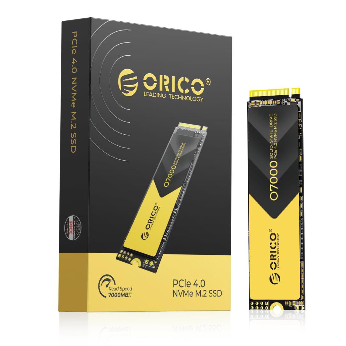 ORICO O7000 2TB NVMe SSD、ヒートシンク付き、 SLCキャッシ 3D QLC NAND NVMe PCIe4.0 M.2 SSD R:7000MB/s W:6700MB/s