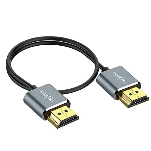 Twozoh HDMIケーブル 柔らか 0.3M HDMIケーブル細線 ハイパースリム HDMI 2.0ケーブル 軽量 4K HDMI短い 極細3D/4K@60Hz 2160P 1080P