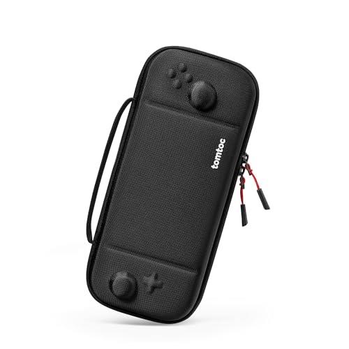 tomtoc ホリ グリップコントローラー Fit 専用 収納ケース Nintendo Switch対応 ハードケース 有機ELモデル対応 ゲーム 10枚収納 耐衝撃 薄型 撥水表面 ボタン保護 スイッチ HORI グリコン フィット キャリングケース 携帯モード 持ち手付き