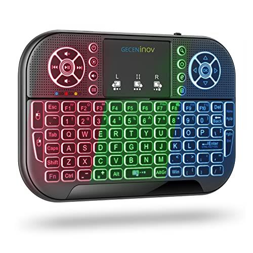 ミニ キーボードワイヤレスMini Bluetooth keyboard タッチパッド搭載USB充電小型キーボードマウス 一体型 無線 USB レシーバー付き Android/IOS/パソコン/タブレット/スマートTV/HTPC等に対応