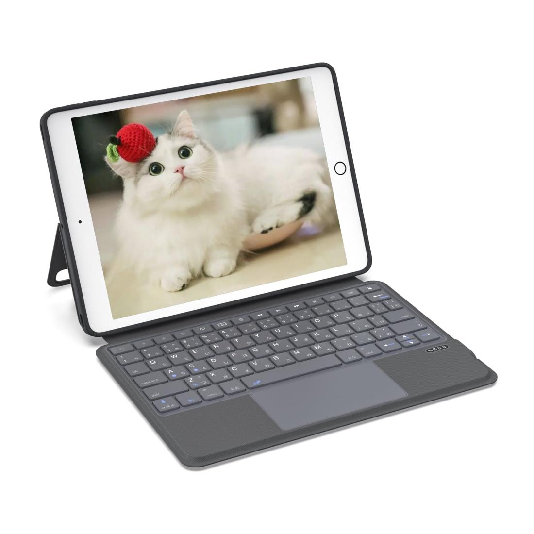 Rucceko iPad 第9/8/7世代 キーボード付きケース pro 10.5 air3 10.2/10.5インチアイパッド対応 磁気吸着 大きい高精度タッチパッド JIS日本語配列 bluetooth5.3キーボード ワイヤレス 2台のiPad OSデバイス切り替え 脱着式全面保護ケース スタンド機能付き 横縦置き可能 ブ