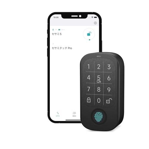 キャンディハウス(Candy House) CANDY HOUSEスマートロック スマートキー 暗証番号 指紋認証パッド ICカードリーダー SESAME TOUCH PRO セサミタッチプロ Suica PASMO対応 Apple watch Felica MIFAIR モバイルSuica 工事不要 取付カンタン 防犯対策