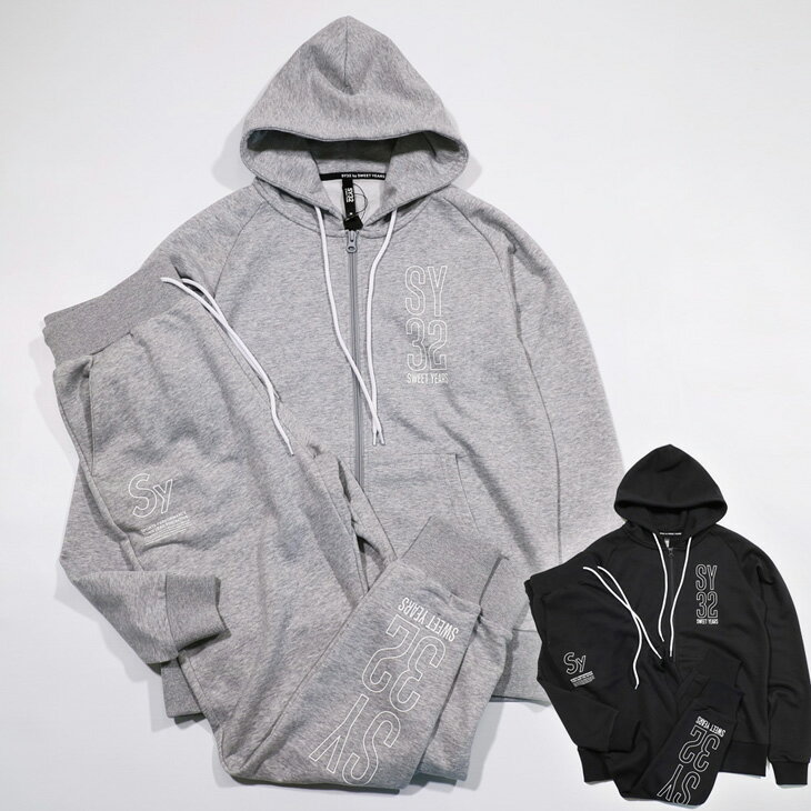 SY32 by SWEETYEARS セットアップ BASIC SWEAT ZIP HOODIE SET UP　250207