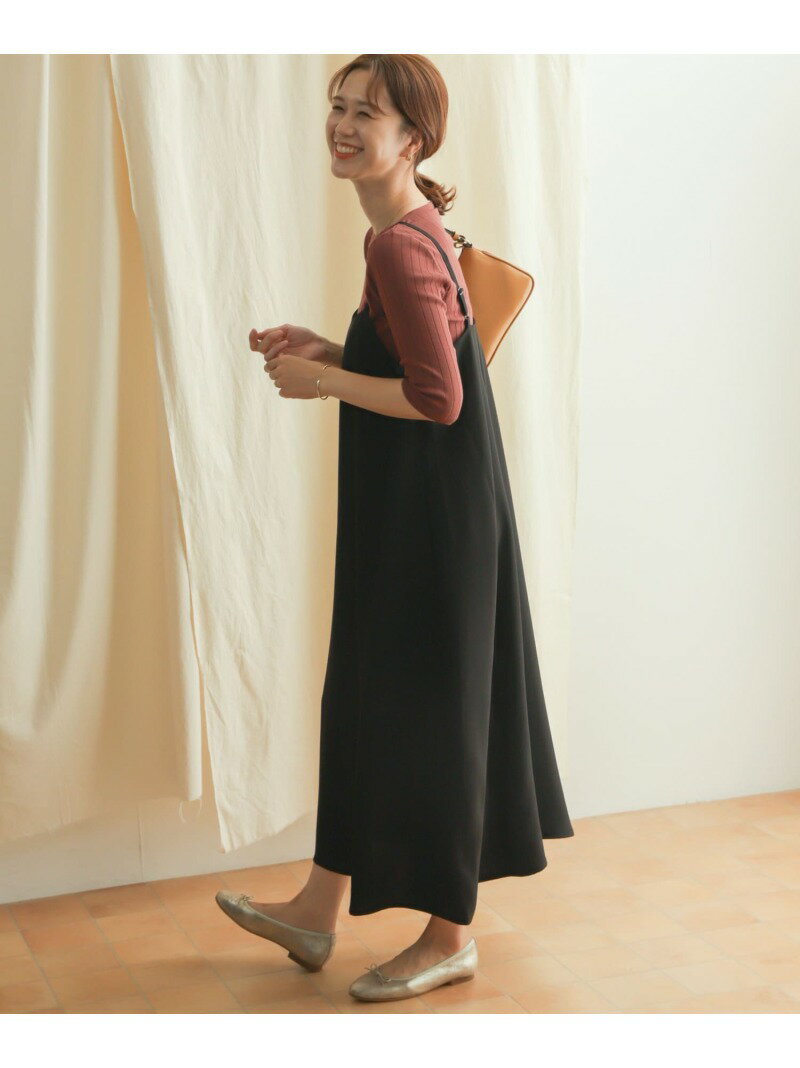【SALE／50%OFF】ドライタッチキャミワンピース DOORS アーバンリサーチドアーズ ワンピース・ドレス ワンピース ブラック ブラウン【RBA_E】【送料無料】[Rakuten Fashion]のサムネイル
