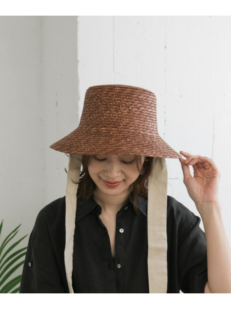 【SALE／20%OFF】リボン麦わら帽子 URBAN RESEARCH DOORS アーバンリサーチドアーズ 帽子 ハット ブラウン ブラック【RBA_E】[Rakuten Fashion]のサムネイル
