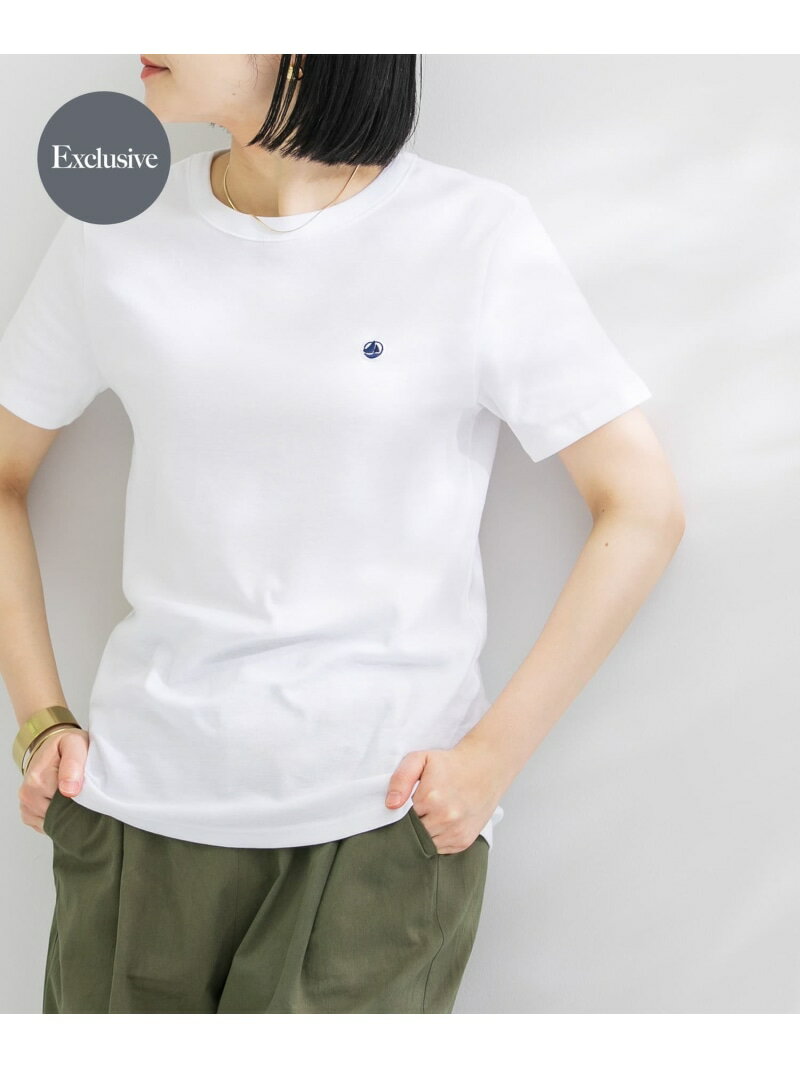 『別注』PETIT BATEAU DOORS embroidery t-shirts URBAN RESEARCH DOORS アーバンリサーチドアーズ トップス カットソー Tシャツ【送料無料】 Rakuten Fashion