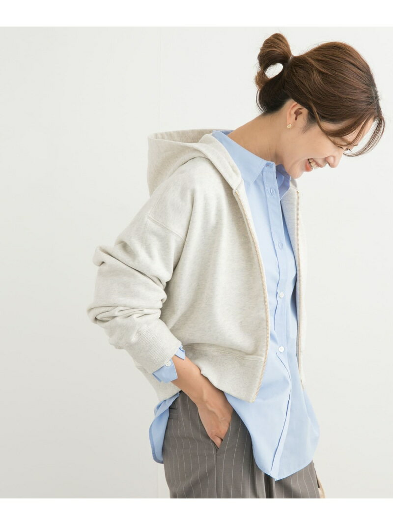 【SALE／40%OFF】コクーンショートZIPパーカー URBAN RESEARCH DOORS アーバンリサーチドアーズ トップス パーカー・フーディー ホワイト グレー ネイビー【RBA_E】【送料無料】[Rakuten Fashion]のサムネイル