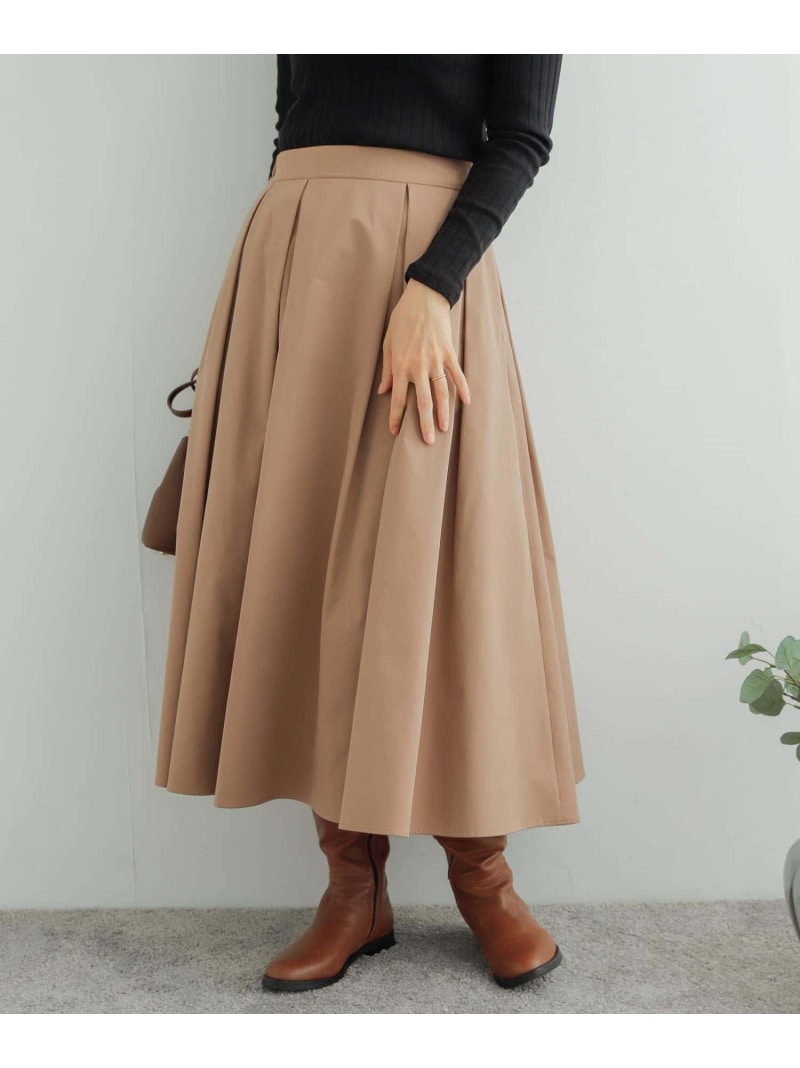 【SALE／10%OFF】『UR TECH POLIsh POLI』タックスカート DOORS アーバンリサーチドアーズ スカート その他のスカート ベージュ ネイビー【RBA_E】【送料無料】[Rakuten Fashion]のサムネイル