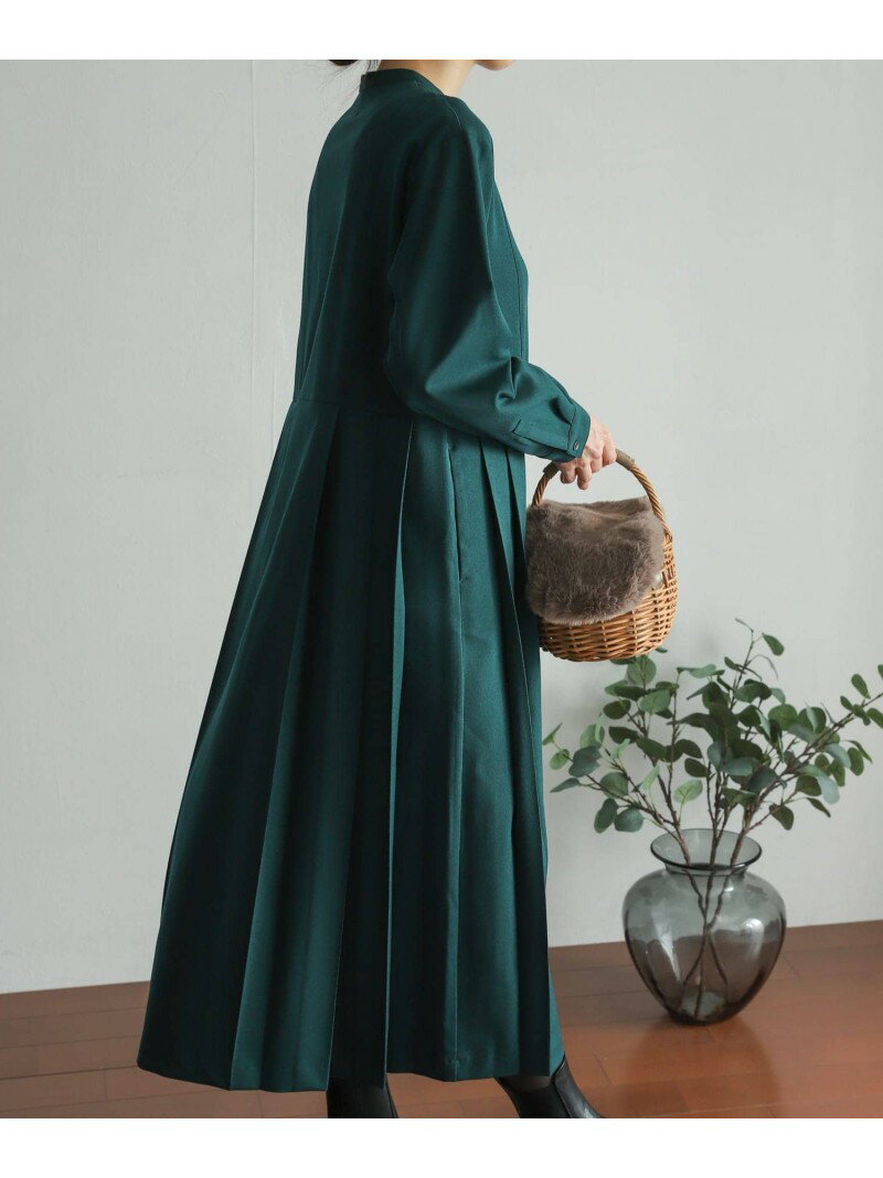 【SALE／30%OFF】『WEB/一部店舗限定サイズ』サイドプリーツ切替ワンピース DOORS アーバンリサーチドアーズ ワンピース・ドレス ワンピース グリーン ブラウン グレー【RBA_E】【送料無料】[Rakuten Fashion]のサムネイル