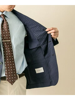 Life Style Tailor Seersucker Jacket DT64-18A017: Navy Life Style Tailor Seersucker Jacket DT64-18A017: Navy
