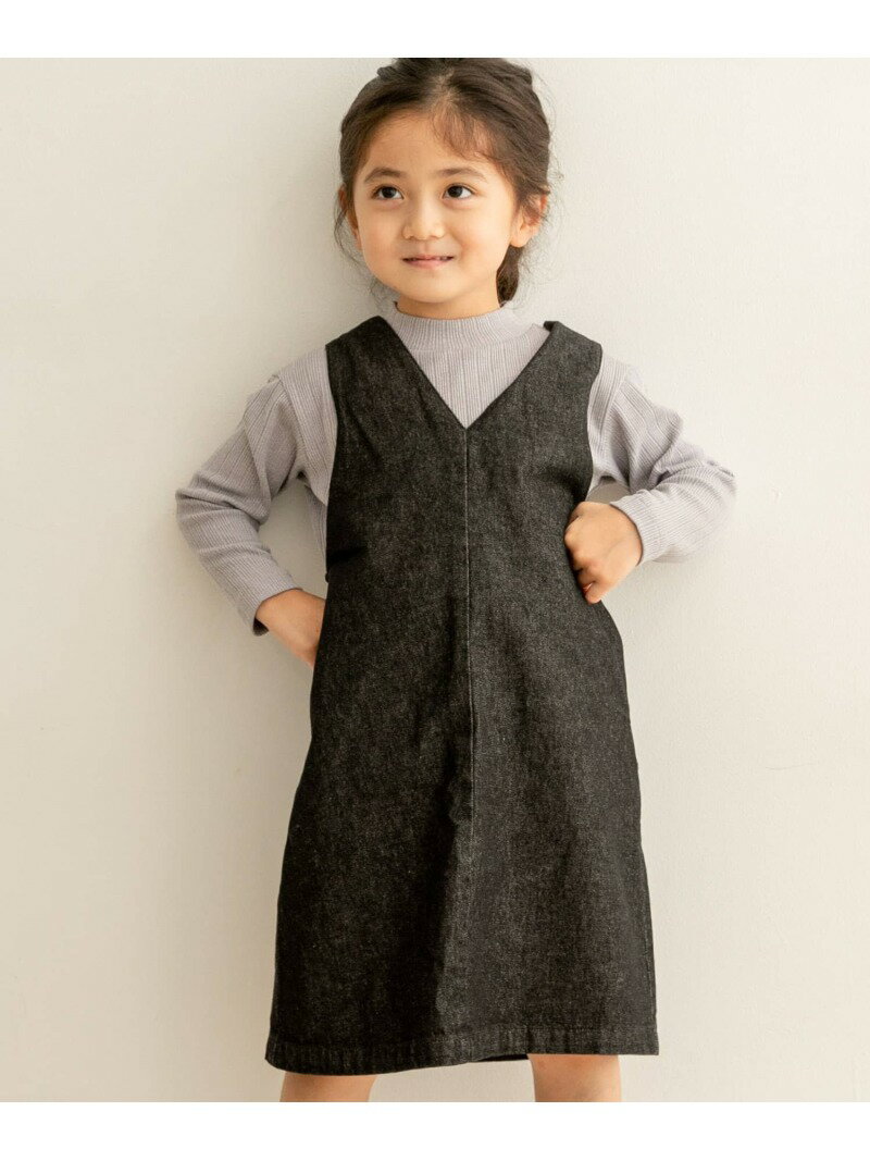 【SALE／70%OFF】『親子リンク』デニムジャンパースカート(KIDS) URBAN RESEARCH DOORS アーバンリサーチドアーズ ワンピース・ドレス ワンピース ブルー ブラック【RBA_E】[Rakuten Fashion]のサムネイル