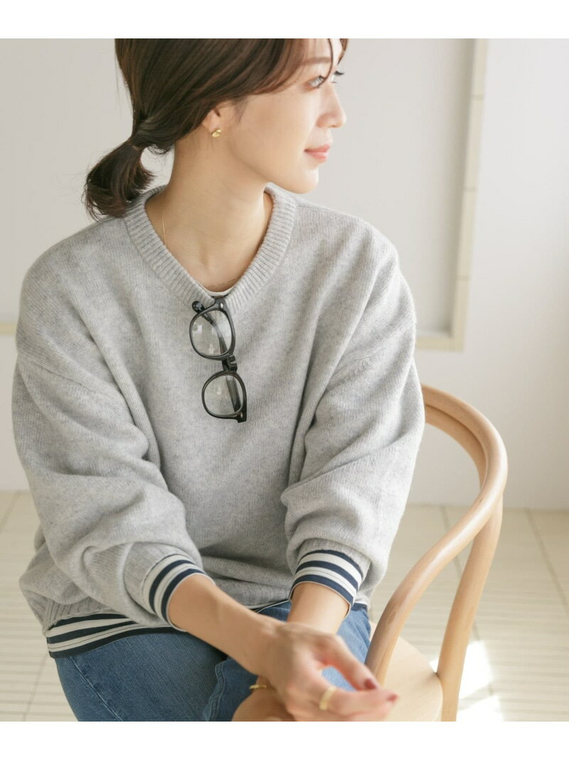 『佐藤栞里さん着用』ハミルトンウールクルーワイドプルオーバー DOORS アーバンリサーチドアーズ トップス ニット グレー グリーン イエロー【送料無料】[Rakuten Fashion]のサムネイル