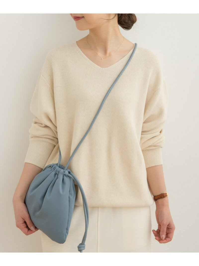 コットン畦Vネックニット DOORS アーバンリサーチドアーズ トップス ニット ホワイト ピンク イエロー【送料無料】[Rakuten Fashion]のサムネイル