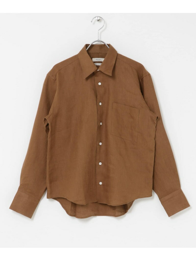 Rakuten - 【SALE／10%OFF】FUJI LINEN STANDARD SHIRTS URBAN RESEARCH DOORS アーバンリサーチドアーズ トップス シャツ・ブラウス ホワイト ブラウン【RBA_E】【送料無料】[Rakuten Fashion]