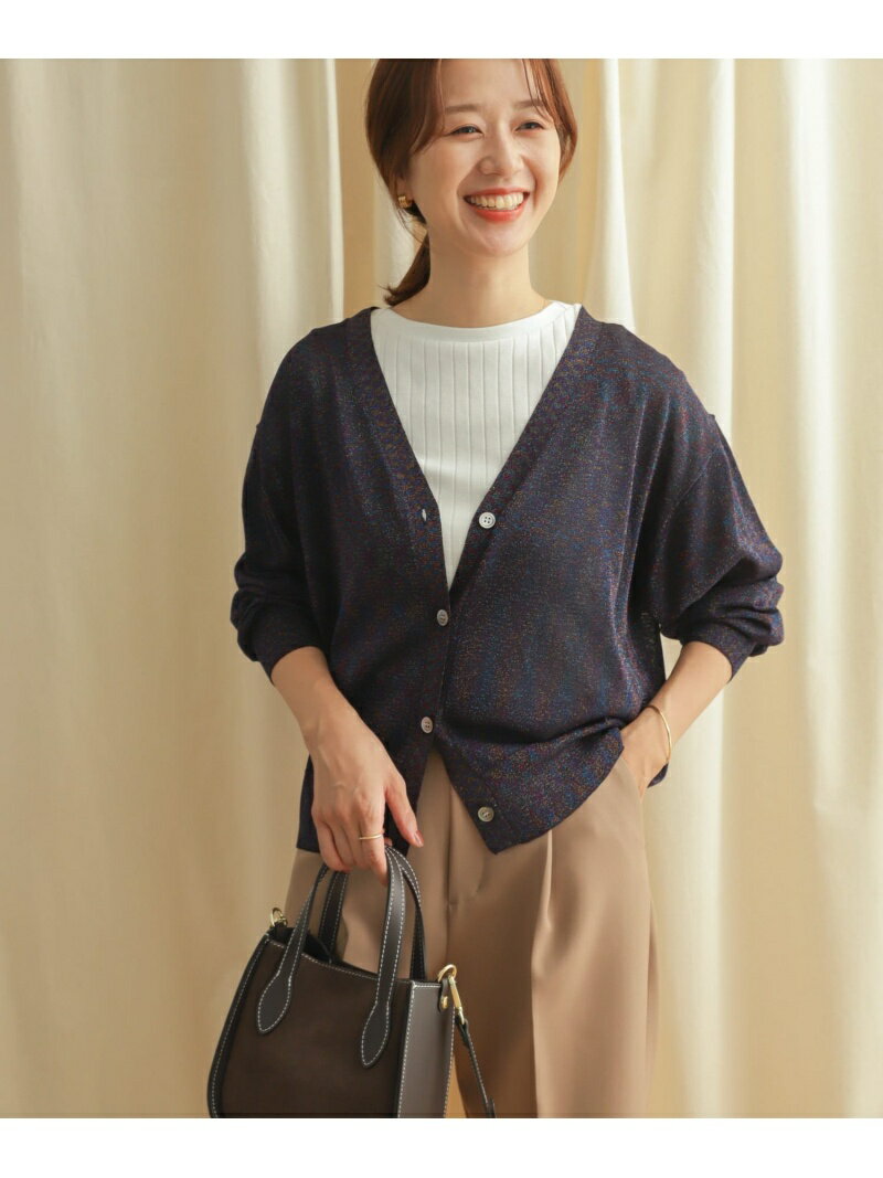 【SALE／46%OFF】ラメニットカーディガン URBAN RESEARCH DOORS アーバンリサーチドアーズ トップス カーディガン ベージュ【RBA_E】【送料無料】[Rakuten Fashion]のサムネイル