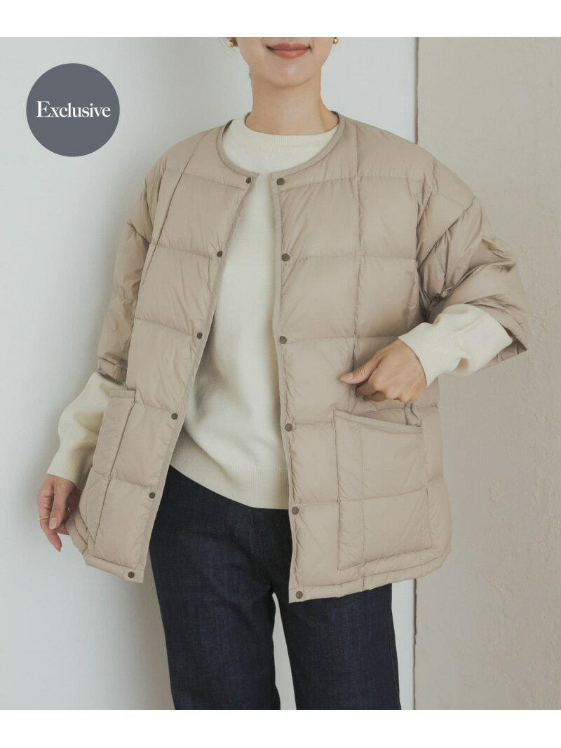 『別注』TAION×DOORS ショートスリーブAラインライトダウン URBAN RESEARCH DOORS アーバンリサーチドアーズ ジャケット・アウター ダウンジャケット・ダウンベスト ブラック ネイビー ベージュ【送料無料】[Rakuten Fashion]のサムネイル