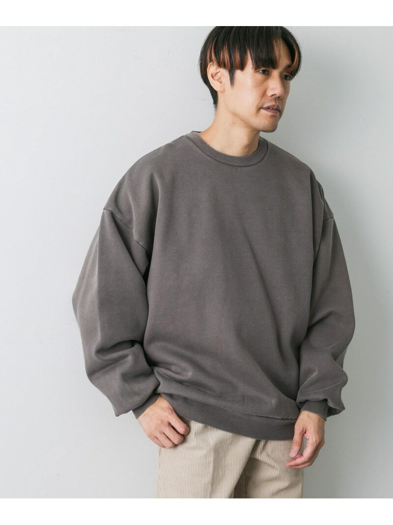 【SALE／30%OFF】ピグメントダイ裏起毛スウェット URBAN RESEARCH DOORS アーバンリサーチドアーズ トップス スウェット・トレーナー ブラウン ブルー ブラック【RBA_E】【送料無料】[Rakuten Fashion]