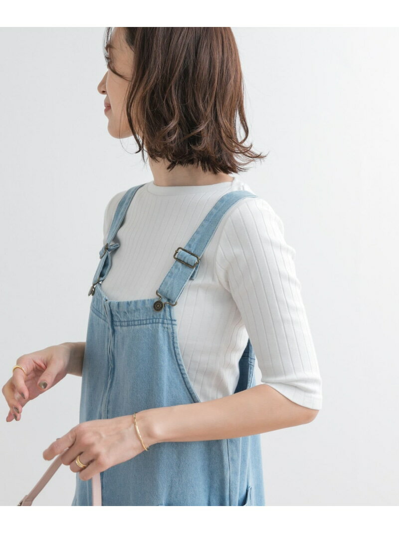 【SALE／50%OFF】針抜き6分袖カットソー URBAN RESEARCH DOORS アーバンリサーチドアーズ トップス カットソー・Tシャツ ベージュ ブルー ホワイト【RBA_E】[Rakuten Fashion]のサムネイル