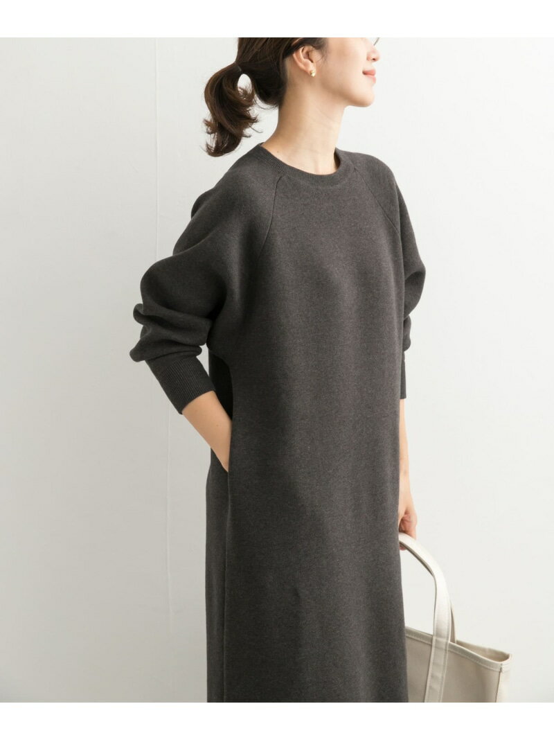 【SALE／10%OFF】スウェットライクニットワンピース URBAN RESEARCH DOORS アーバンリサーチドアーズ ワンピース・ドレス ワンピース グレー ベージュ ワインレッド【RBA_E】【送料無料】[Rakuten Fashion]のサムネイル