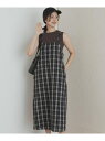 チェックキャミワンピース URBAN RESEARCH DOORS アーバンリサーチドアーズ ワンピース・ドレス ワンピース ネイビー ブラック【送料無料】[R...