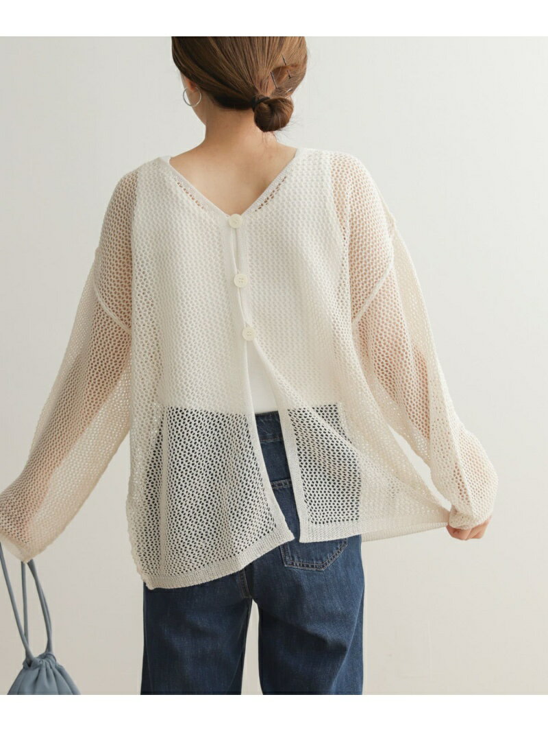 【SALE／20%OFF】2WAYメッシュカーディガン DOORS アーバンリサーチドアーズ トップス カーディガン ホワイト ブラウン【RBA_E】【送料無料】[Rakuten Fashion]のサムネイル