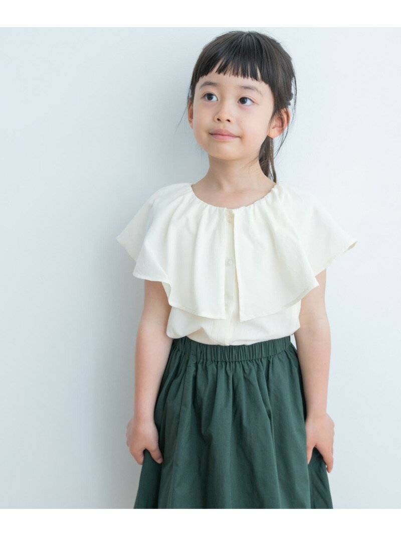 【SALE／40%OFF】2WAYフリルブラウス(KIDS) URBAN RESEARCH DOORS アーバンリサーチドアーズ トップス その他のトップス ホワイト パープル【RBA_E】[Rakuten Fashion]