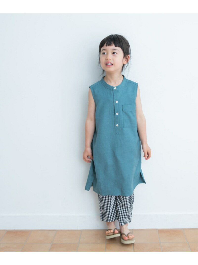 楽天URBAN RESEARCH DOORS／ドアーズ【SALE／40％OFF】リネンレーヨンノースリーブワンピース（KIDS） URBAN RESEARCH DOORS アーバンリサーチドアーズ ワンピース・ドレス ワンピース ブルー ネイビー【RBA_E】[Rakuten Fashion]