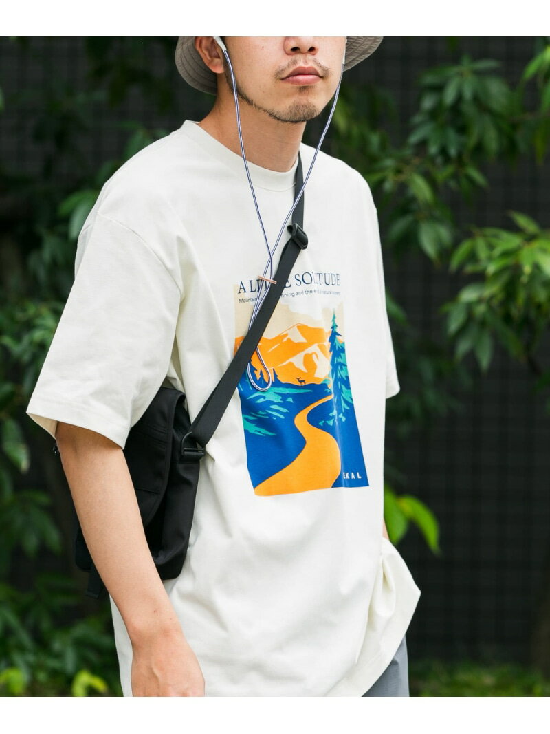 楽天URBAN RESEARCH DOORS／ドアーズ『UR TECH ひやサラクール』 AL SOLITUDE T-SHIRTS EKAL アーバンリサーチドアーズ トップス カットソー・Tシャツ ホワイト イエロー【送料無料】[Rakuten Fashion]