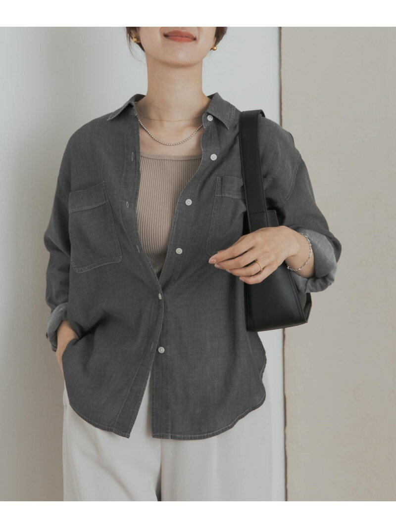 『再入荷』シアーデニムシャツ URBAN RESEARCH DOORS アーバンリサーチドアーズ トップス シャツ・ブラウス ネイビー ブラック【送料無料】[Rakuten Fashion]のサムネイル