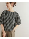 ランタンスリーブボーダーTシャツ URBAN RESEARCH DOORS アーバンリサーチドアーズ トップス カットソー Tシャツ【送料無料】 Rakuten Fashion