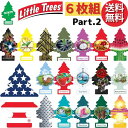 Little Trees リトルツリー 6パック お得な6枚組  エアフレッシュナー 芳香剤 消臭 吊り下げ プレゼント ギフト ドライブ コスパ デザイン バリエーション アメリカン雑貨 車 部屋 カー用品 ツリー USA AirFreshener クリスマス ローズソーン バニラ まとめ買い