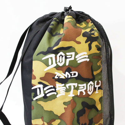 【eb's×DOPE】LAUNDRY BOSTON -ランドリーバッグ- カラー:CAMO(カモ)(エビス burton バッグ リュック スノーボード レジャー アウトドア)
