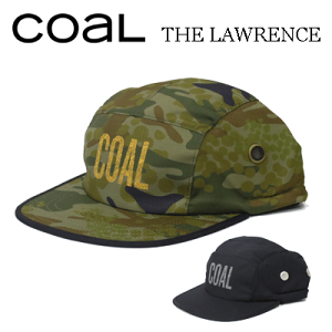【COAL コール】THE LAWRENCE CAP カラー:BLACK(黒).CAMO(カモ) 2カラーあり フリーサイズ-ユニセックス-(コール スノーボード スケートボード アウトドア 日焼け防止 キャップ 帽子)