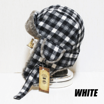 【BELLWOODMADE MFG CO/ベルウッドメイド】FLIGHT CAP CHECK■カラーGREEN/WHITE/RED/BLUE■サイズ:フリーサイズ■ユニセックス(スノーボード バートン キャップ 耳付きキャップ FLAP CAP ボンバーキャップ 防寒 SUPERS)