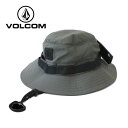 【VOLCOM ボルコム】 キャップ バケットハット 帽子 VENTLATOR BOONIE HAT カラー PEW グレー ユニセックス フリーサイズ (CAP ハット アウトドア 顎紐 登山 ブーニーハット)