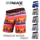 即出荷！【MYPAKAGE マイパッケージ】WEEKDAY BOXER -PRINT- -マイパッケージパンツ- カラー:6カラーあり(mypackage 下着 男性下着 アンダーウェア 世界の果てまでイッテQ パンツ NEW)HOT0915