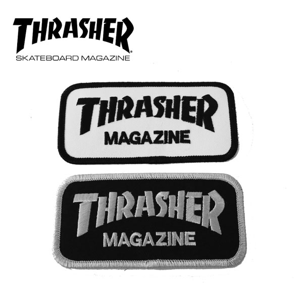 THRASHER スラッシャー-商品説明 カラー ■WHITE ■BLACK 大きさ タテ:5cm/ヨコ10cm 仕様 刺繡ワッペン 取付方法 アイロン圧着 配送 配送追跡メール便のみ(日本郵便) ご注意 画面上と実物では多少色具合が異なって見える場合もございます。ご了承ください。 ※商品初期不良品以外の交換・返品はお断りさせていただきます。サイズ・カラーなどは慎重にお選びください。 ※この商品は当店実店舗でも販売しております。在庫数の更新は随時行っておりますが、お買い上げいただいた商品が、品切れになってしまうこともございます。 その場合、お客様には必ず連絡をいたしますが、万が一入荷予定がない場合は、 キャンセルさせていただく場合もございますことをあらかじめご了承ください。THRASHER PATCH ☆スケーターに限らず一般的にも一度は目にしたことのあるロゴTHRASHER。 USのスケートボードの権威ある雑誌THRASHER MAGのワッペンです。 Tシャツやキャップ、バッグなどに付けてドレスアップ