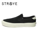 【STRAYE ストレイ】スケートボード スケシュー スニーカー シューズ 靴 VENTURA ベンチューラ :カラー BLACKBONE SUEDE 黒 (スケートボード スエード 男性 スリッポン)