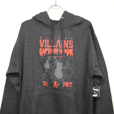 【NEFF(ネフ)×DISNEY】PIRATES NETWORK HOODY カラー:CHC/チャコールグレー(ネフ ディズニー キャプテンフック スノーボード スノボ スウェット パーカー プルオーバー)