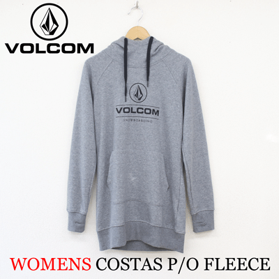 【VOLCOM ボルコム】COSTUS PULLOVER FLEECE-レディーススノーボードパーカー- カラー:HGR(ヘザーグレー)(ボルコム スノーボード バートン ウェア パーカー)PICK