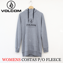 COSTUS PULLOVER FLEECE-レディーススノーボードパーカー- カラー:HGR(ヘザーグレー)(ボルコム スノーボード バートン ウェア パーカー)PICK