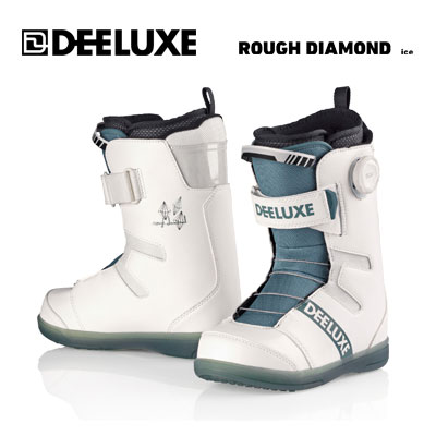 【DEELUXE ディーラックス】キッズ 子供 スノーボード ブーツ ROUGH DIAMOND KIDS ラフダイアモンドキッズサイズ:16.0cm〜25.0cm カラー ICE 白(ディーラックス ジュニア 靴 boa ボア)
