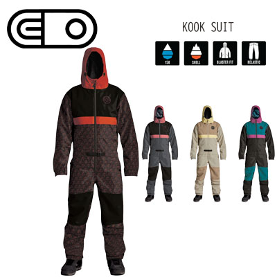 メンズ スノーボード ウェア ワンピース つなぎ KOOK SUIT クークスーツ カラー 4カラーあり(snowboard wear ニューモデル パウダー ウェアー)