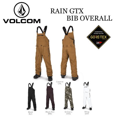 【VOLCOM ボルコム】RAIN GTX BIB OVERALL -メンズ スノーボード ウェア ビブパンツ カラー:5カラーあり 茶色 黒 エンジ カモ 白(ボルコム ゴアテックス ビブ オーバーオール バートン ak 男性 人気 wear)