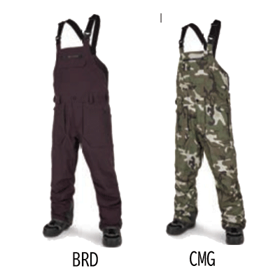 【VOLCOM ボルコム】RAIN GTX BIB OVERALL -メンズ スノーボード ウェア ビブパンツ カラー:5カラーあり 茶色 黒 エンジ カモ 白(ボルコム ゴアテックス ビブ オーバーオール バートン ak 男性 人気 wear)